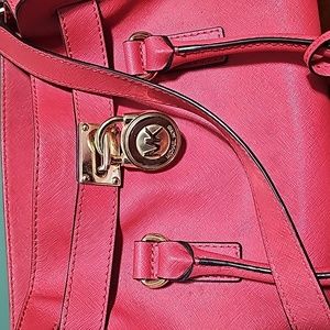 Michael Kors coral leather purse